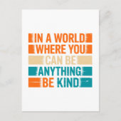 Wählen Sie Kindness - Inspirationstechnische Typog Postkarte (Vorderseite)