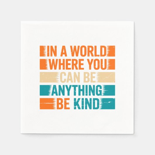 Wählen Sie Kindness - Inspirationstechnische Typog Serviette (Vorderseite)