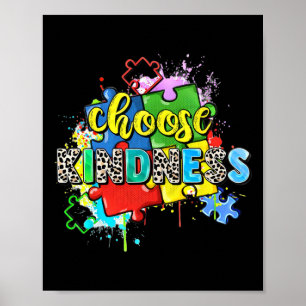 Wählen Sie Kindness Puzzle World Autismus Awarenes Poster