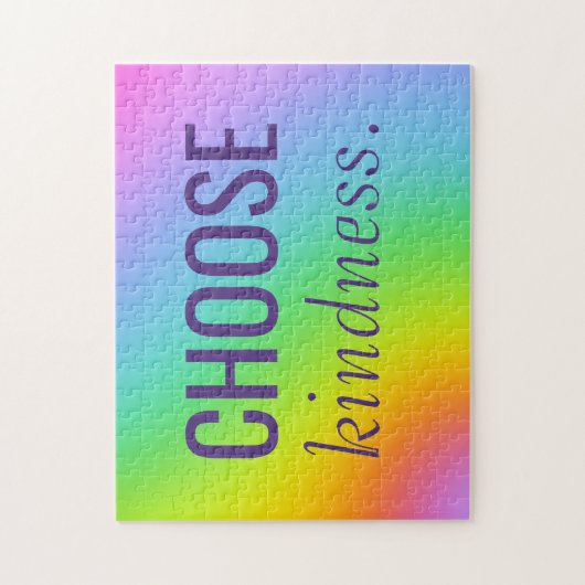 Wählen Sie Kindness Rainbow Gradient Puzzle (Vertikal)