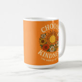 Wählen Sie Kindness Retro Floral Art Kaffeetasse (VorderseiteRechts)