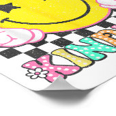 Wählen Sie Kindness Retro Groovy Sei nett Inspirat Poster (Ecke)