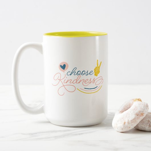 Wählen Sie Kindness-Tasse Zweifarbige Tasse (Mit Donut)
