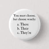 Wählen Sie klug dort ihr sie sind Grammatik Button (Vorderseite)