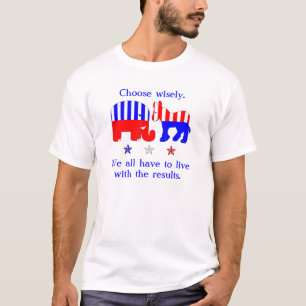 Wählen Sie kluge politische Tiere T-Shirt