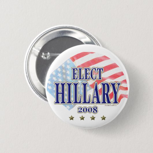 Wählen Sie Knopf Hillary 2008 Button (Vorne & Hinten)