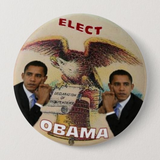 Wählen Sie Knopf Obama Liberty Bell 4-Inch Button (Vorderseite)