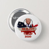 Wählen Sie Knopf Präsidenten-Trump 2020 wieder Button (Vorne & Hinten)