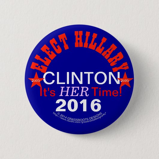 Wählen Sie Knöpfe 2016 Hillary Clintons Pinback Button (Vorderseite)