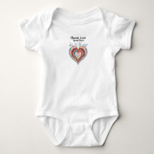 Wählen Sie Liebe, um Frieden zu verteilen Baby Strampler