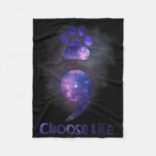 Wählen Sie Life Semicolon Cat Paw Suizidprävention Fleecedecke
