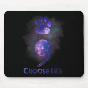 Wählen Sie Life Semicolon Cat Paw Suizidprävention Mousepad