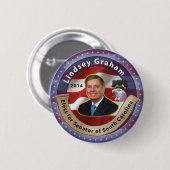 Wählen Sie Lindsey Graham für Senator von South Button (Vorne & Hinten)