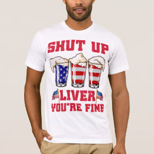 WÄHLEN SIE LIVER, DASS SIE FEINEN ROTEN WEISSEN BL T-Shirt