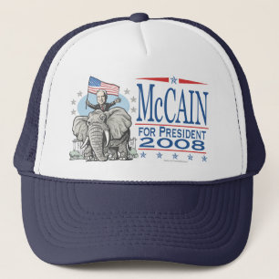 Wählen Sie McCain GOP-Elefanten 2008 Truckerkappe
