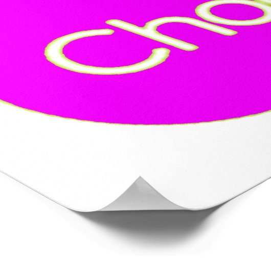 Wählen Sie Mein Plate Pink Poster (21 Größen) (Ecke)