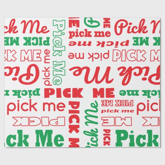 Wählen Sie mich aus Geschenkpapier (Flach)