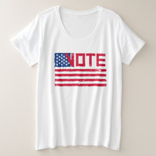 Wählen Sie mit US-Flagge. Große Größe T-Shirt