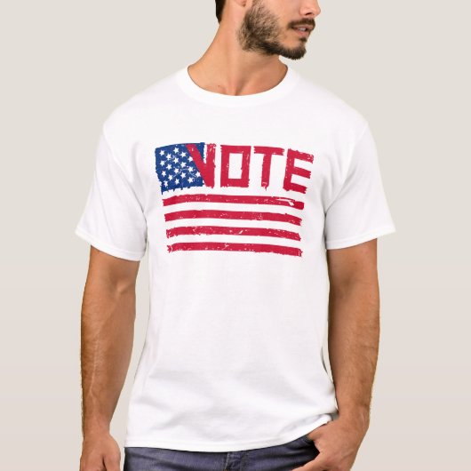 Wählen Sie mit US-Flagge. T-Shirt (Vorderseite)