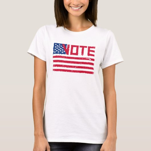Wählen Sie mit US-Flagge. T-Shirt (Vorderseite)