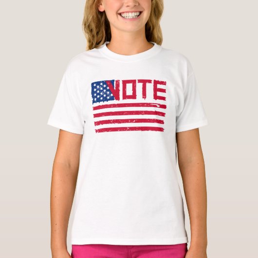 Wählen Sie mit US-Flagge. T-Shirt (Vorderseite)