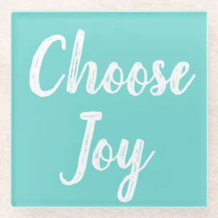 Wählen Sie moderne Joy-Schrift Glasuntersetzer