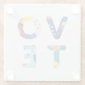 Wählen Sie Modernes Blumenmuster - mehrfarbiger Un Glasuntersetzer (Rückseite)