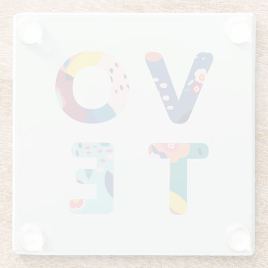 Wählen Sie Modernes Blumenmuster - mehrfarbiger Un Glasuntersetzer (Rückseite)