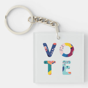 Wählen Sie Modernes Muster Blau Akryllischer Schlü Schlüsselanhänger