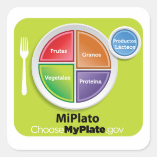 Wählen Sie MyPlate spanischen Aufkleber - MiPlato
