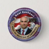 Wählen Sie Neel Kashkari für Gouverneur von Button (Vorderseite)