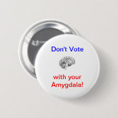 Wählen Sie nicht mit Ihrem Amygdala! Button (Vorne & Hinten)