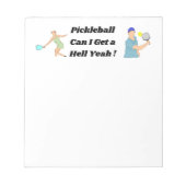 Wählen Sie Notepad aus. Funny Pickleball Notepad. Notizblock (Vorderseite)