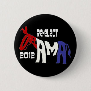 Wählen Sie Obama 2012 wieder Button