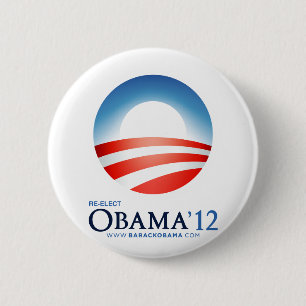 Wählen Sie Obama 2012 wieder Button