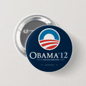 Wählen Sie Präsidenten Barack Obama 2012 wieder Button (Vorne & Hinten)