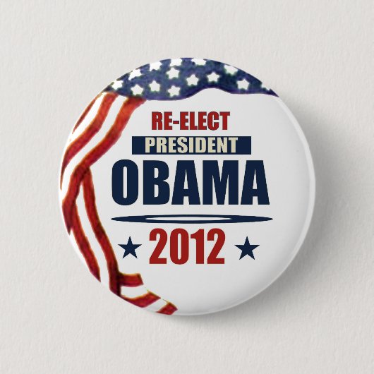 Wählen Sie Präsidenten Obama 2012 wieder Button (Vorderseite)