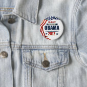 Wählen Sie Präsidenten Obama 2012 wieder Button (Beispiel)