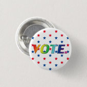 Wählen Sie Regenbogenabweichungen Typografie patri Button (Vorne & Hinten)