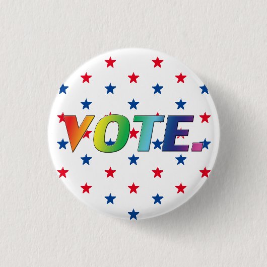 Wählen Sie Regenbogenabweichungen Typografie patri Button (Vorderseite)