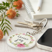 Wählen Sie rosa PastellRosen der Freude-| Schlüsselanhänger (Vorderseite rechts)