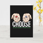 Wählen Sie Rote Pille - roter Pfeiler - Geschenk Karte (Gelbe Blume)