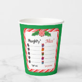 Wählen Sie Seiten! Naughty oder Nice Pappbecher (Rückseite)