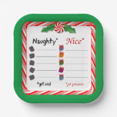 Wählen Sie Seiten! Naughty oder Nice Pappteller (Vorderseite)