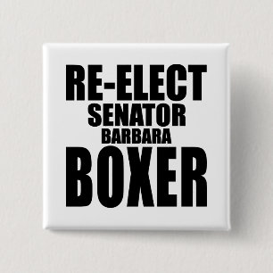 Wählen Sie Senator Barbara Boxer wieder Button