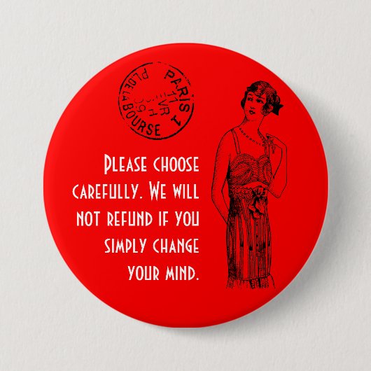 Wählen Sie sorgfältig 3" Button (Vorderseite)