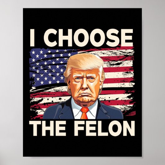 Wählen Sie The Felon Funny Pro Trump 2024 American Poster (Vorne)