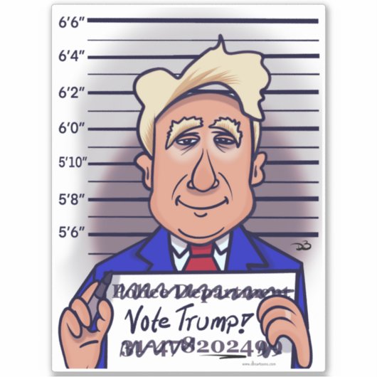 Wählen Sie Trump Custom Cut Sticker (Vorderseite)