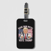 Wählen Sie Trump Rettete unsere Haustiere Katzen H Gepäckanhänger (Vorderseite Vertikal)