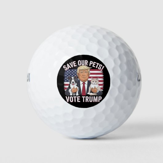 Wählen Sie Trump Rettete unsere Haustiere Katzen H Golfball (Vorderseite)